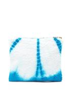 Matchesfashion.com Kilometre Paris - Tie-dye Cotton-terry Zipped Pouch - Womens - Blue Multi