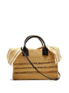 Matchesfashion.com Muu - Charlotte Woven Straw Basket Bag - Womens - Yellow Multi