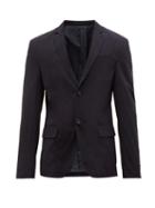 Matchesfashion.com Prada - Single Breasted Nylon Twill Jacket - Mens - Blue