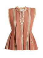 Matchesfashion.com Isabel Marant Toile - Drappy Sleeveless Striped Top - Womens - Pink