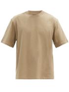 Matchesfashion.com Studio Nicholson - Crew-neck Cotton-jersey T-shirt - Mens - Beige