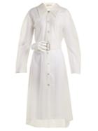 A.w.a.k.e. Frosted-pvc Sculpted Hand-buckle Trench Coat