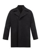 Matchesfashion.com Gmbh - Double-breasted Checked Wool-blend Peacoat - Mens - Dark Grey