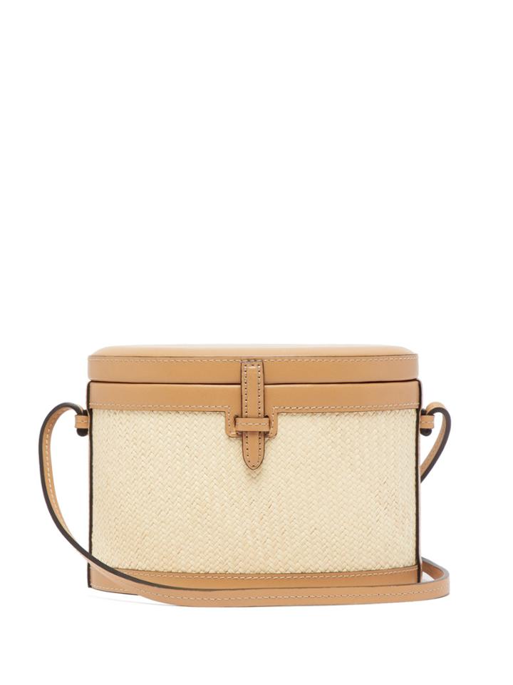 Hunting Season Trunk Raffia Cross-body Bag