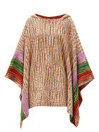 Matchesfashion.com Missoni - Space-dyed Wool Hooded Poncho - Womens - Multi