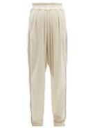 Matchesfashion.com Albus Lumen - Traveller Contrast Piping Cotton Blend Trousers - Womens - Nude