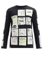 Matchesfashion.com Charles Jeffrey Loverboy - Le Fresh Peeps Cotton-jersey Long-sleeved T-shirt - Mens - Black