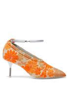 Matchesfashion.com Jil Sander - Floral Brocade Pumps - Womens - Orange Multi
