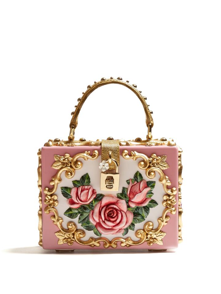 Dolce & Gabbana Rose-embossed Box Bag