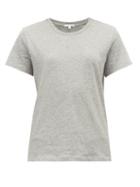 Ladies Lingerie Skin - Ophiria Pima-cotton T-shirt - Womens - Light Grey