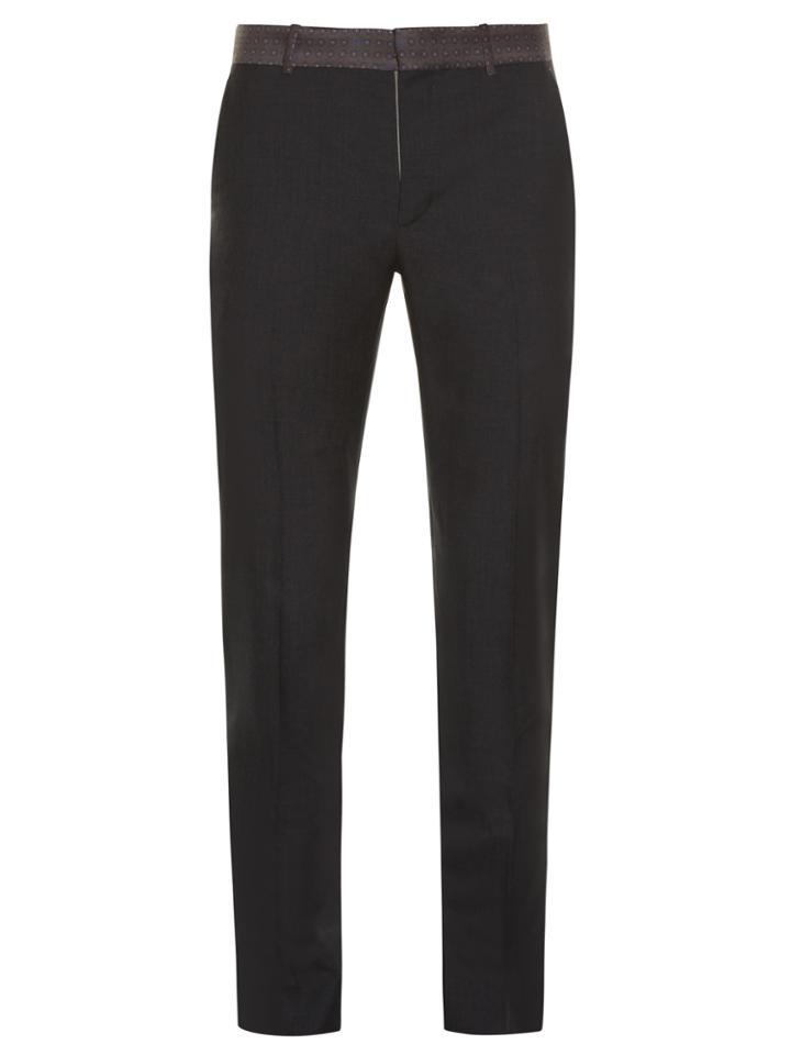 Alexander Mcqueen Ribbon-waist Slim-leg Trousers