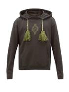 Matchesfashion.com Adish - Tasselled-drawstring Hooded Cotton Sweatshirt - Mens - Black