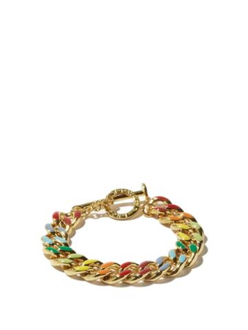 Fry Powers - Unicorn Enamel & 14kt Gold-vermeil Bracelet - Womens - Multi