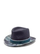 Matchesfashion.com Maison Michel - Lydia Bleached Straw Hat - Womens - Blue