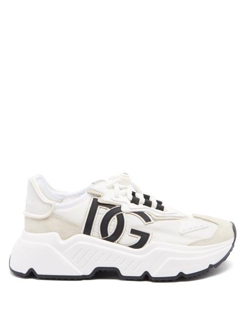 Dolce & Gabbana - Daymaster Chunky-sole Leather Trainers - Womens - White