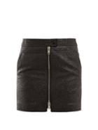 Matchesfashion.com Givenchy - Textured Leather Mini Skirt - Womens - Black