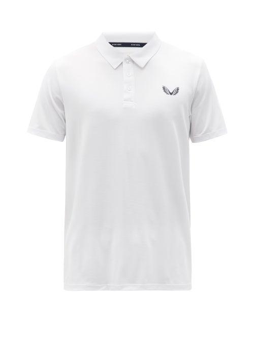 Matchesfashion.com Castore - Logo-print Mesh-jersey Polo Shirt - Mens - White