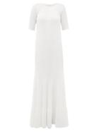 Matchesfashion.com Maison Rabih Kayrouz - Raglan-sleeve Ribbed Maxi Dress - Womens - White