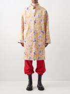 Liberal Youth Ministry - Floral-print Scuba-jersey Coat - Mens - Orange Multi