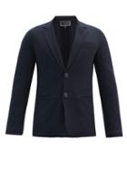 Matchesfashion.com Giorgio Armani - Single-breasted Felted-cashmere Blazer - Mens - Navy