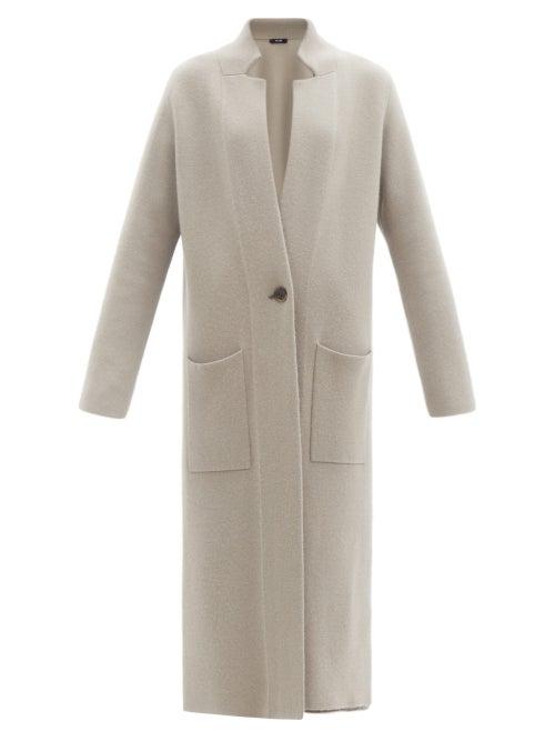 Matchesfashion.com Lisa Yang - Amie Single-breasted Double-faced Cashmere Coat - Womens - Mid Grey