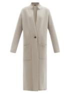 Matchesfashion.com Lisa Yang - Amie Single-breasted Double-faced Cashmere Coat - Womens - Mid Grey