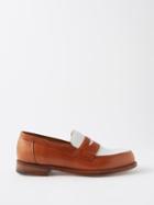 Grenson - Epson Leather Loafers - Mens - Tan White