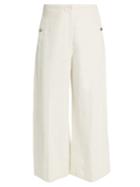Lemaire Wide-leg Cropped Coated-linen Trousers