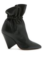 Matchesfashion.com Isabel Marant - Lileas Leather Ankle Boots - Womens - Dark Green