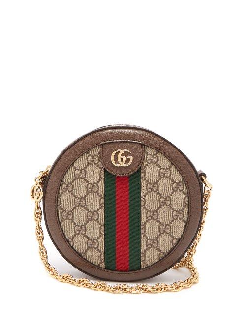 Matchesfashion.com Gucci - Ophidia Gg Leather Cross Body Bag - Womens - Grey Multi