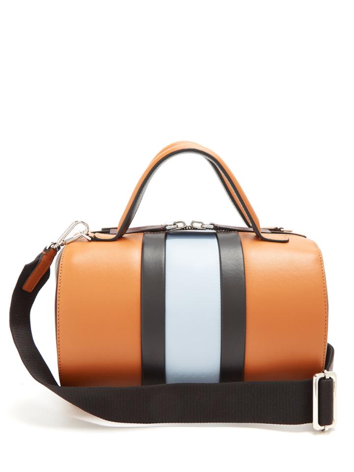 Marni Duffle Striped Leather Bag
