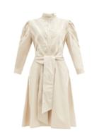 Matchesfashion.com Cheval Pampa - Yegua Cotton-blend Crepe Shirt Dress - Womens - Beige