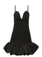 Matchesfashion.com Khaite - Sienna Bubble-hem Cotton Mini Dress - Womens - Black