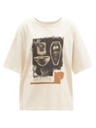 Matchesfashion.com Birkenstock X Toogood - The Beachcomber-print Cotton-jersey T-shirt - Womens - Black Multi