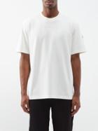 Moncler - Logo-embroidered Cotton-jersey T-shirt - Mens - Cream