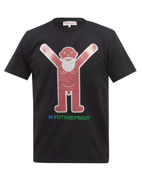 Walter Van Beirendonck - Logo-print Cotton-jersey T-shirt - Mens - Black