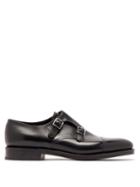 Matchesfashion.com John Lobb - William Monk Strap Leather Shoes - Mens - Black