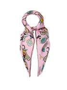 Valentino Floral-print Silk-satin Scarf
