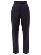 Matchesfashion.com Christopher Kane - Tailored Twill Trousers - Womens - Navy