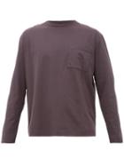 Matchesfashion.com Jeanerica Jeans & Co. - Mino 180 Long Sleeved Cotton T Shirt - Mens - Grey Navy