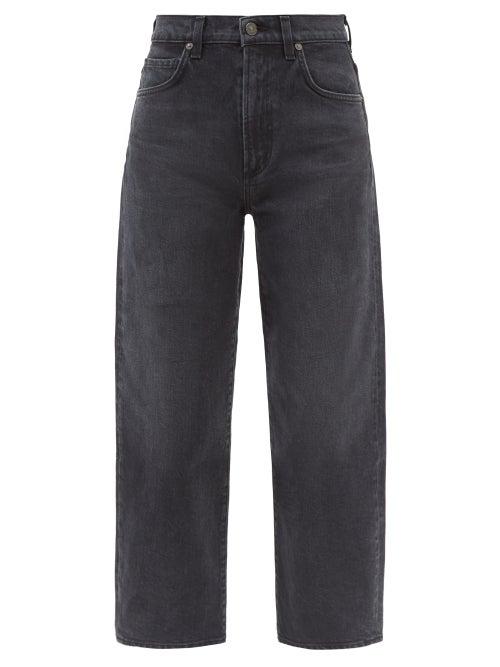 Citizens Of Humanity - Calista Cropped Wide-leg Jeans - Womens - Black