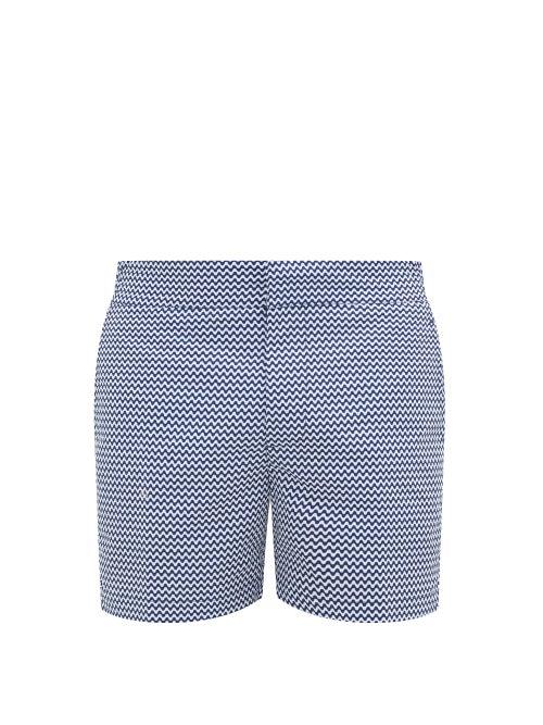 Matchesfashion.com Frescobol Carioca - Copacabana Printed Swim Shorts - Mens - Blue White