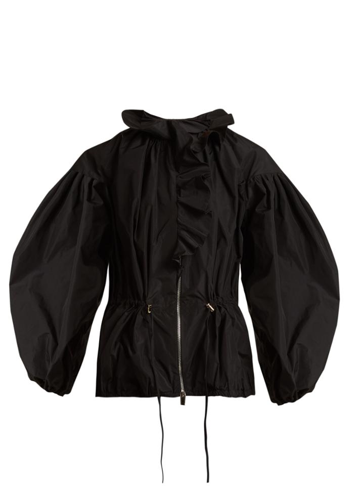Giambattista Valli Ruffle-trimmed Drawstring-waist Taffeta Jacket