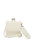 Matchesfashion.com Simone Rocha - Faux Pearl-embellished Wristlet-strap Leather Bag - Womens - White