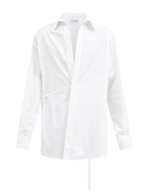 Matchesfashion.com Givenchy - Tied Cotton-poplin Shirt - Mens - White