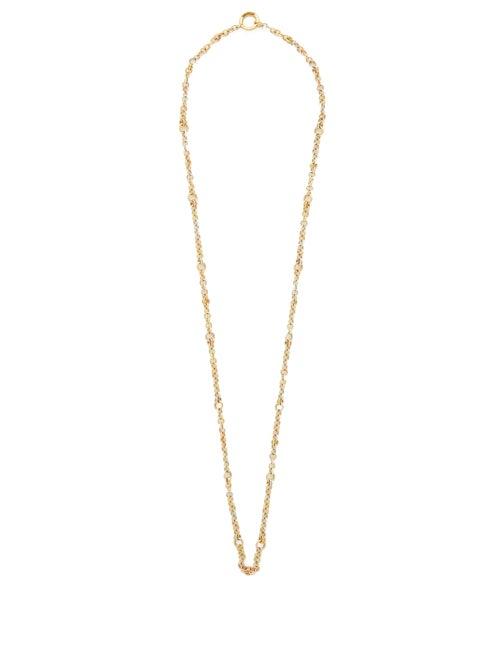Matchesfashion.com Spinelli Kilcollin - Gravity 18kt Gold & Silver Chain Necklace - Womens - Gold