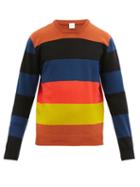 Matchesfashion.com Paul Smith - Striped Wool Sweater - Mens - Orange Multi