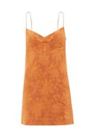 Three Graces London - Vittoria Floral-print Cotton-blend Mini Dress - Womens - Tan Print