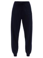 Matchesfashion.com Allude - Drawstring Cotton-blend Track Pants - Womens - Navy