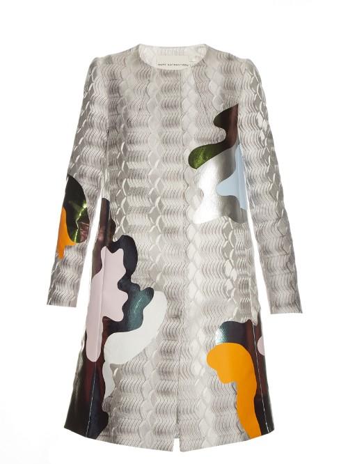 Mary Katrantzou A-line Framis-print Jacquard Coat
